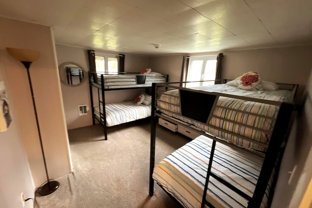 Bedroom with two bunk beds